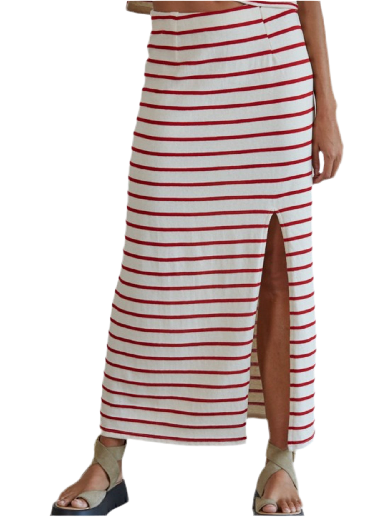 Gabby Stripe Knit  Midi Skirt