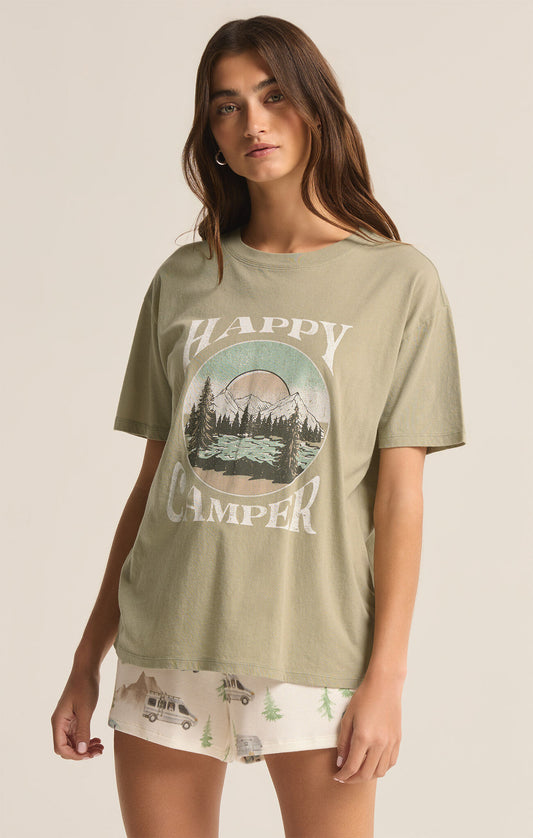 Happy Camper Boyfriend Tee Meadow