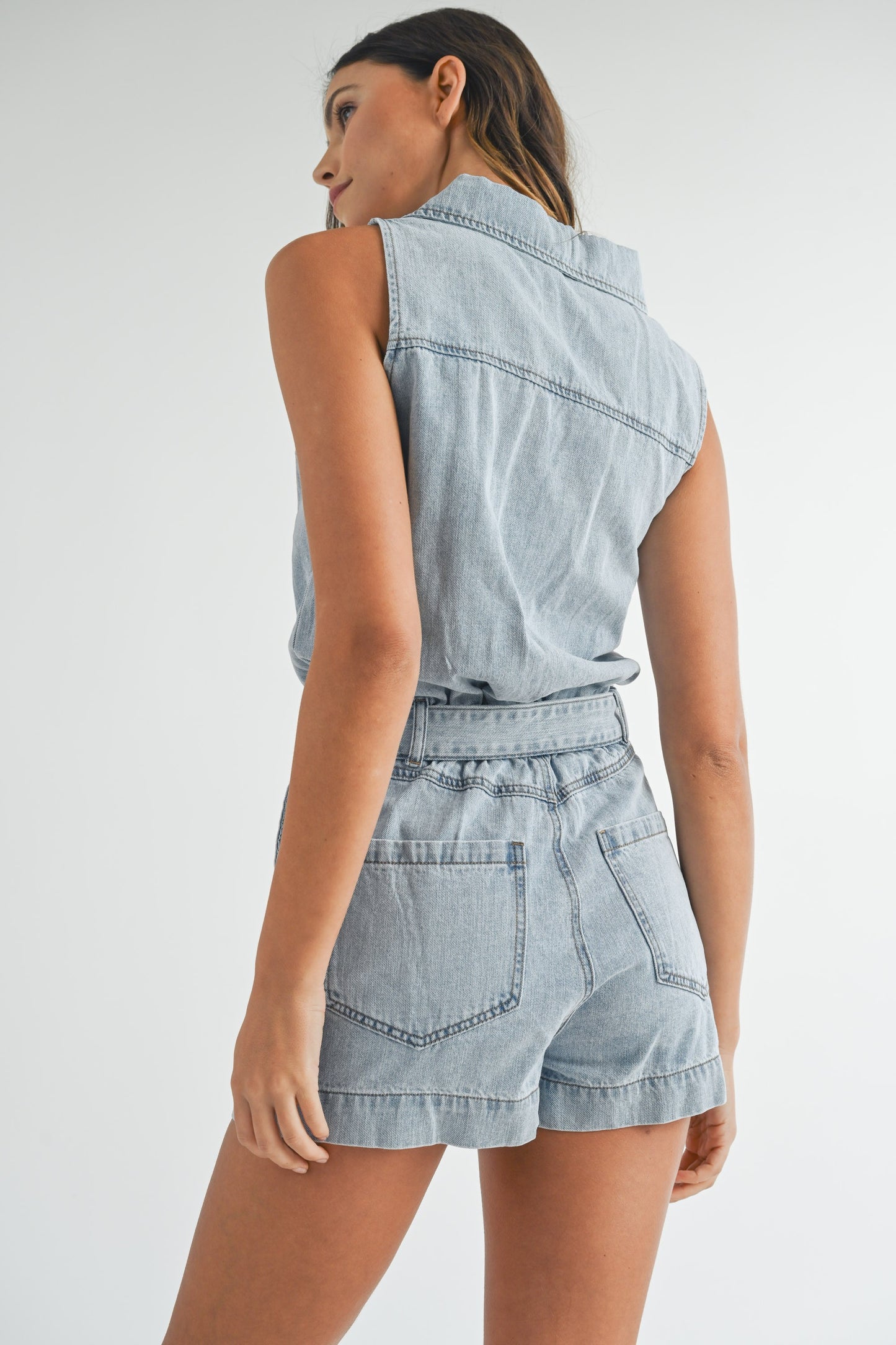 Cassandra Denim Romper