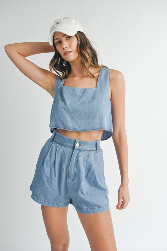 Alexandra Denim Short Set