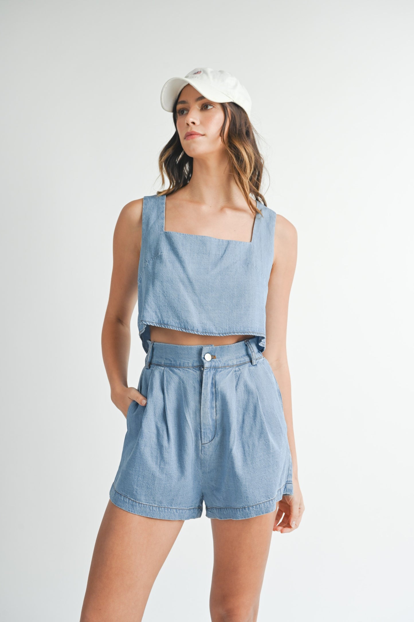 Alexandra Denim Short Set