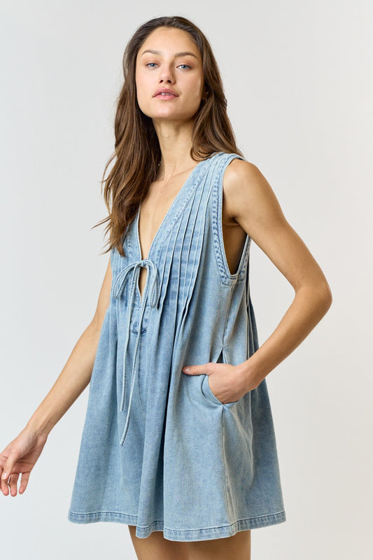 Jenna Denim Romper