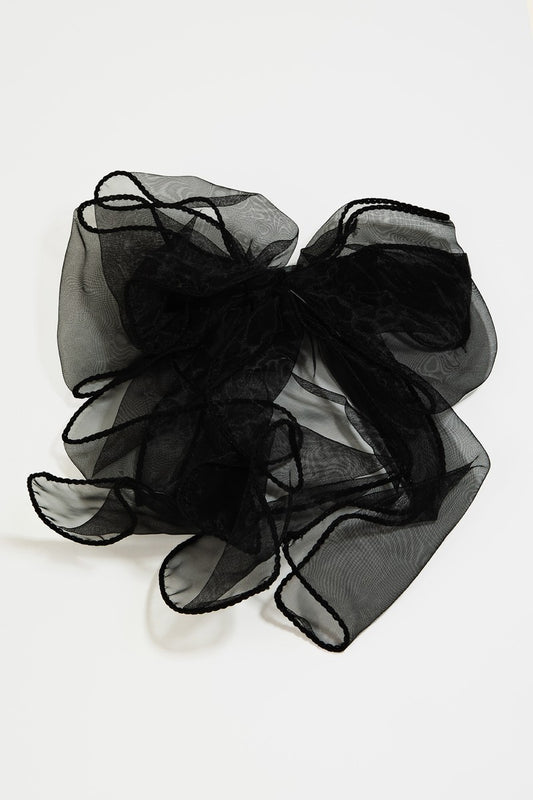 Sheer Ribbon Bow Hair Clip