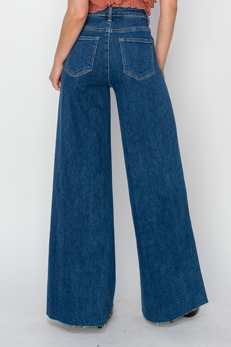 High Rise Wide Palazzo Jeans