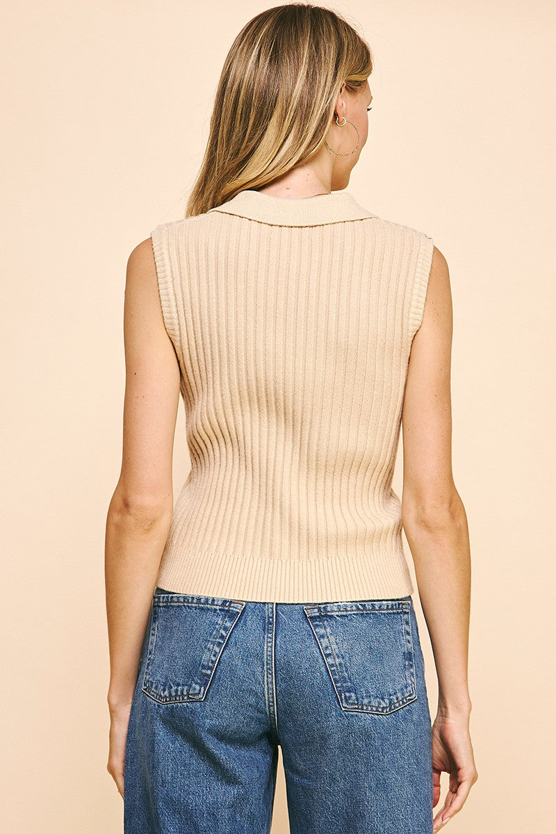 Teagan Collared Sweater Top