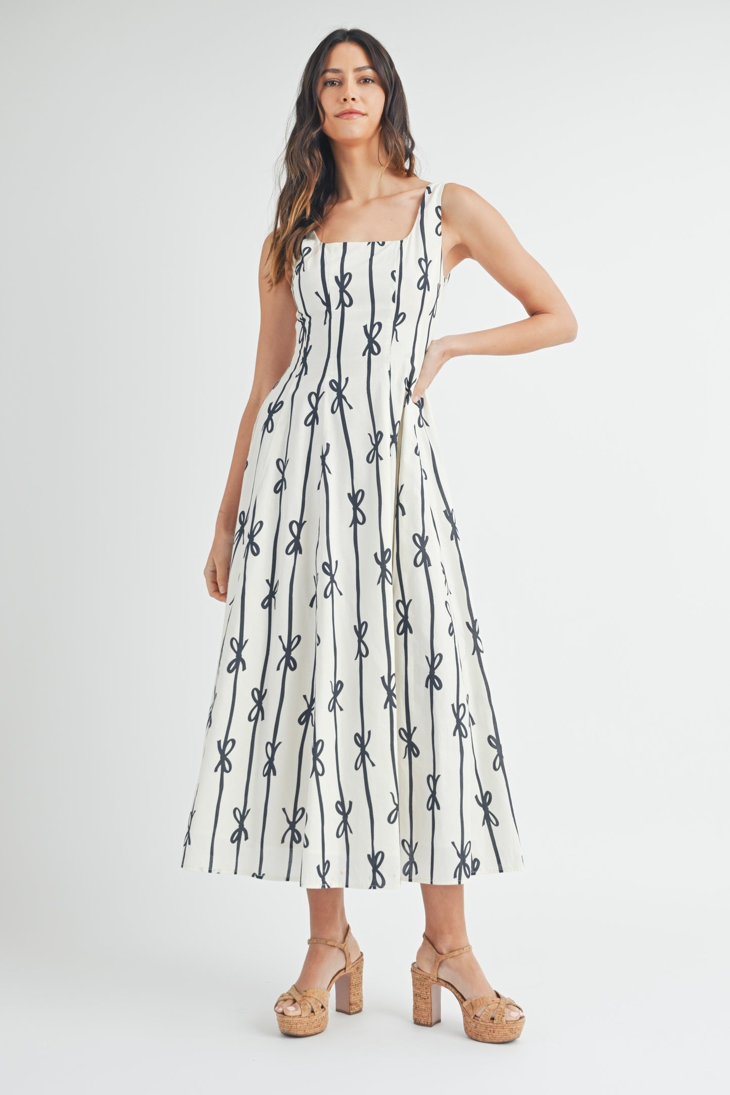 Lucia Ribbon Midi Dress