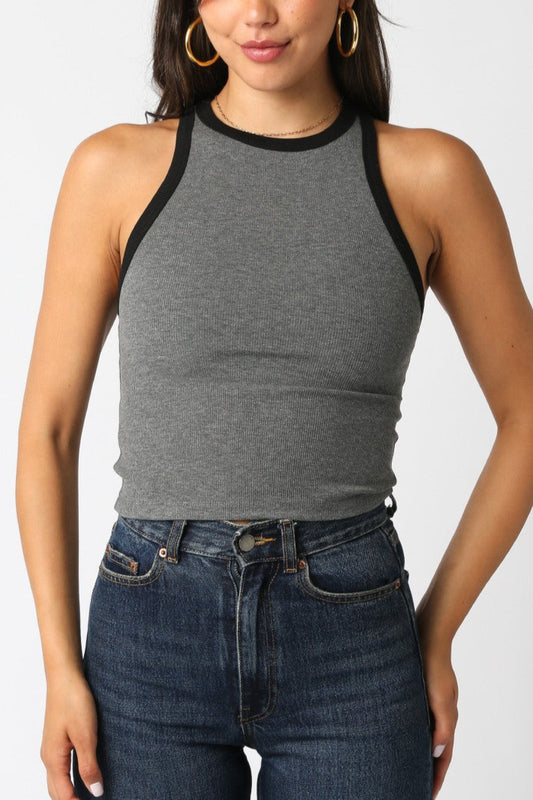 Hana Sleeveless High Halter Neck Top