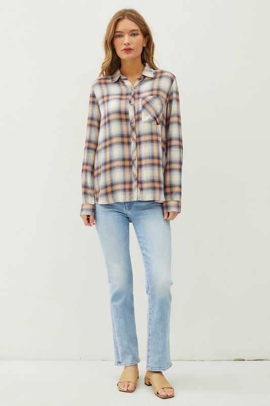 Piper Denim Orande Flannel Shirt