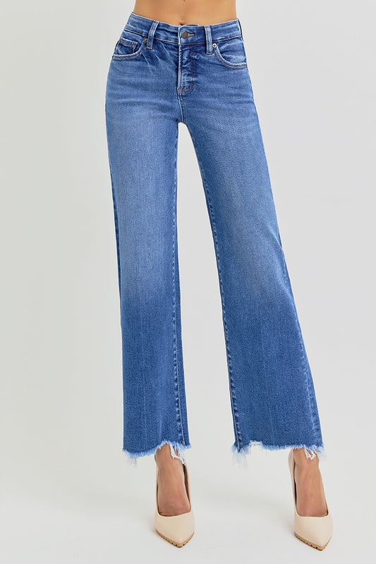 Alexis Tummy Control High Rise Straight Ankle Jeans