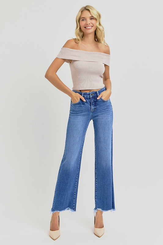 Alexis Tummy Control High Rise Straight Ankle Jeans