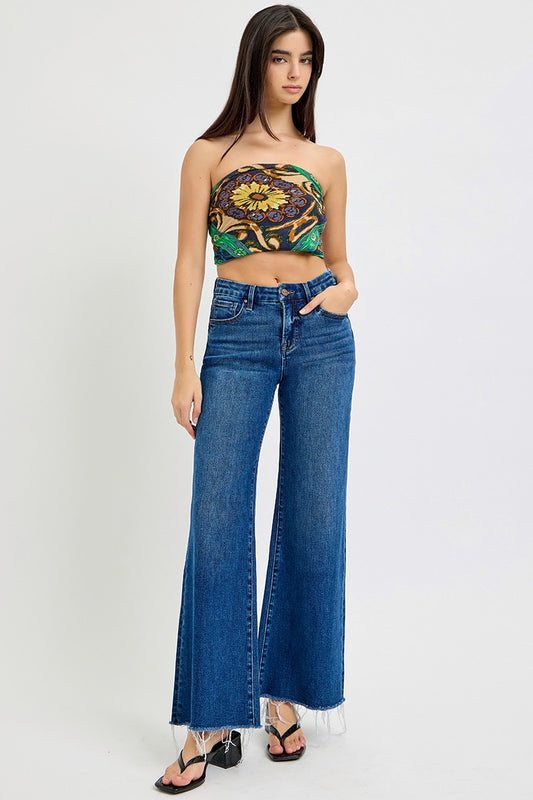 Melanie Tummy Control High Rise Wide Jeans