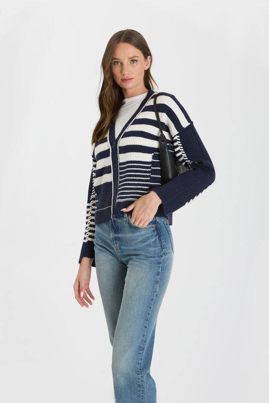 Maddy Multi Stripe Knit Cardigan