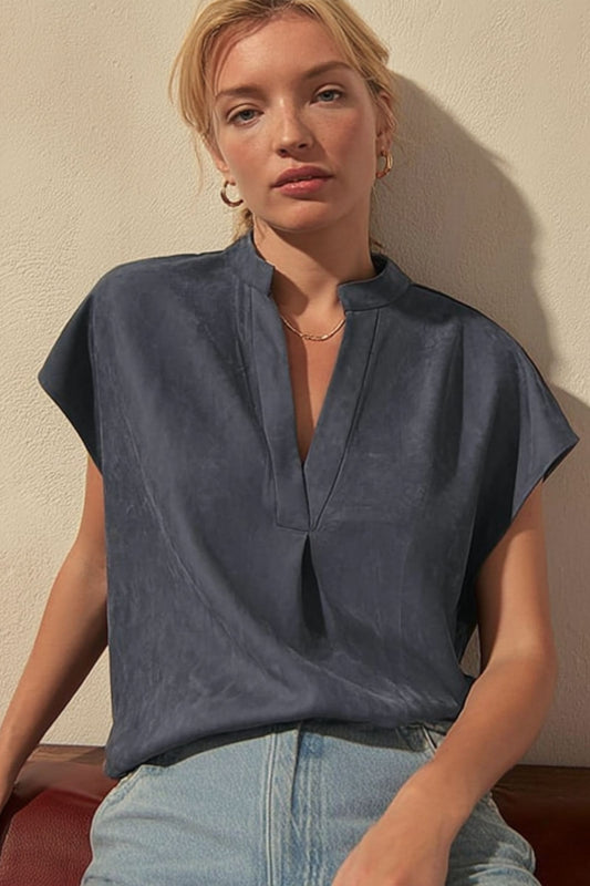 Mila Soft Matte Drop Shoulder Blouse