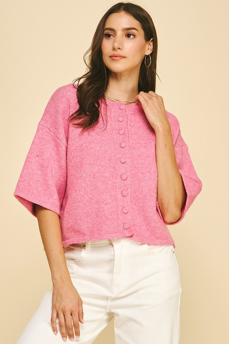 Madeleine Round Neck Short Sleeve Sweater