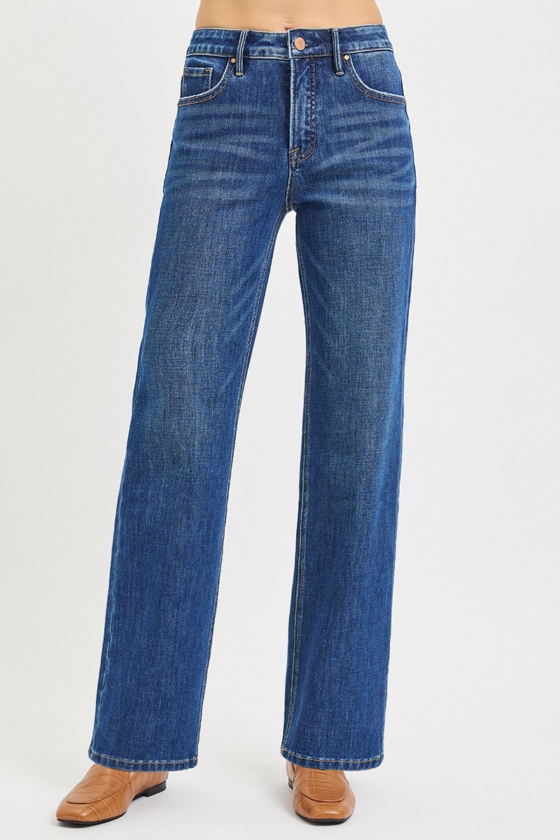 Sutton Stretch High Rise Straight Denim
