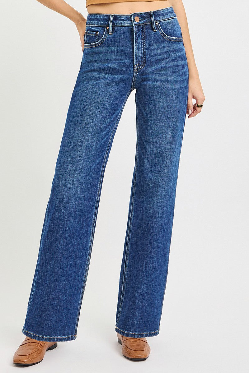 Sutton Stretch High Rise Straight Denim