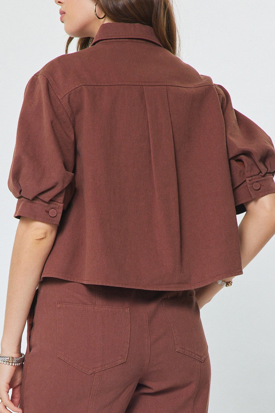 Rowan Embroidered Cropped Jacket