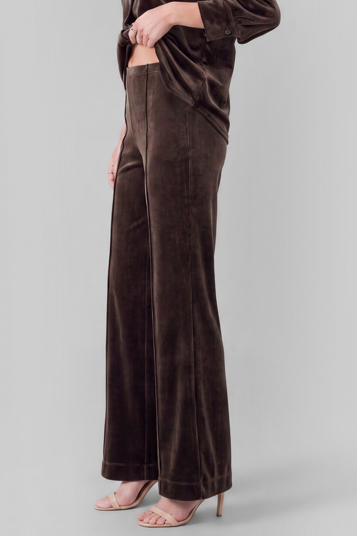Velvet High Rise Wide Leg Pants