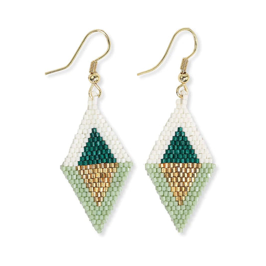 Zelda Flipped Triangle Diamond Earrings