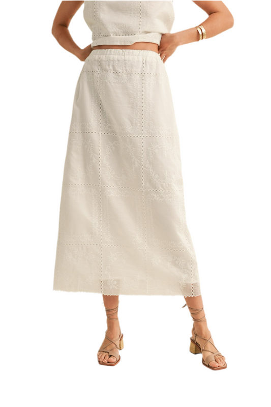 Perla Eyelet Maxi Skirt