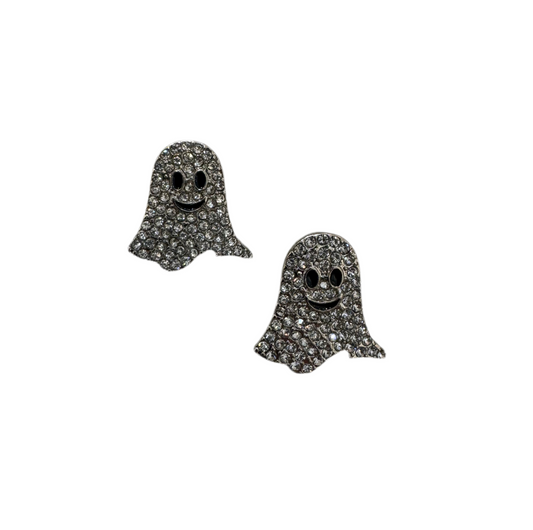 Halloween Rhinestone Ghost Earrings