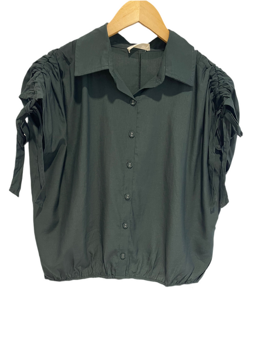 Zoe Button Down Short Sleeve Top
