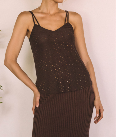 Kat Mesh Double Strap Cami Top