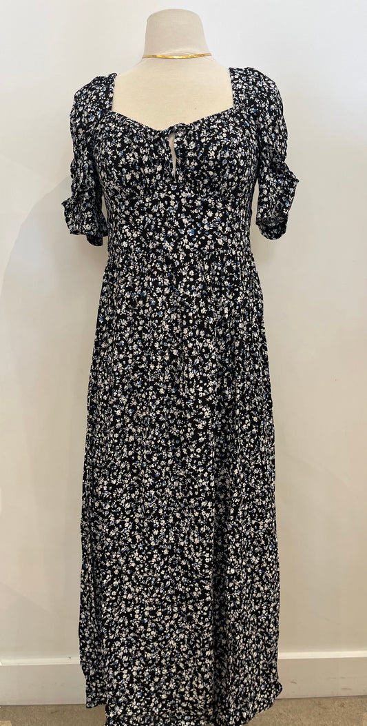 Soleil Floral Maxi Dress (blue black)