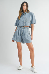 Anastasia Denim Bermuda Shorts