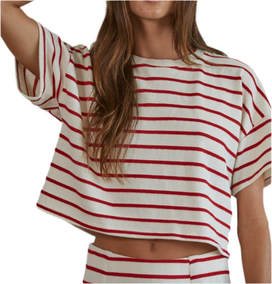 Gabby Striped Knit Top