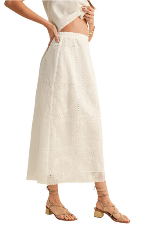 Perla Eyelet Maxi Skirt