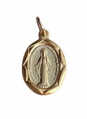 Mother Mary On Gold-Filled Loop Charm