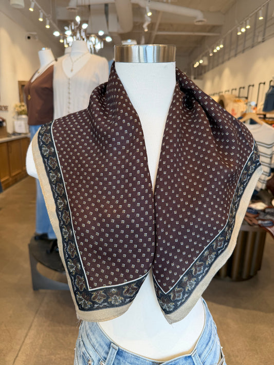 Remi Cotton-linen Texture Square Scarf