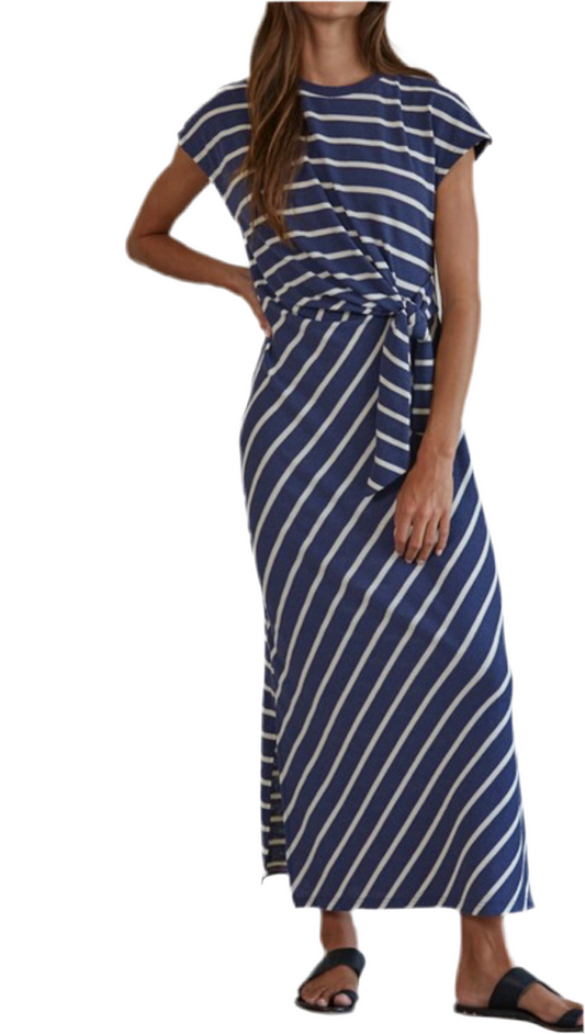 Hope Short Sleeve Striped Maxi Dress