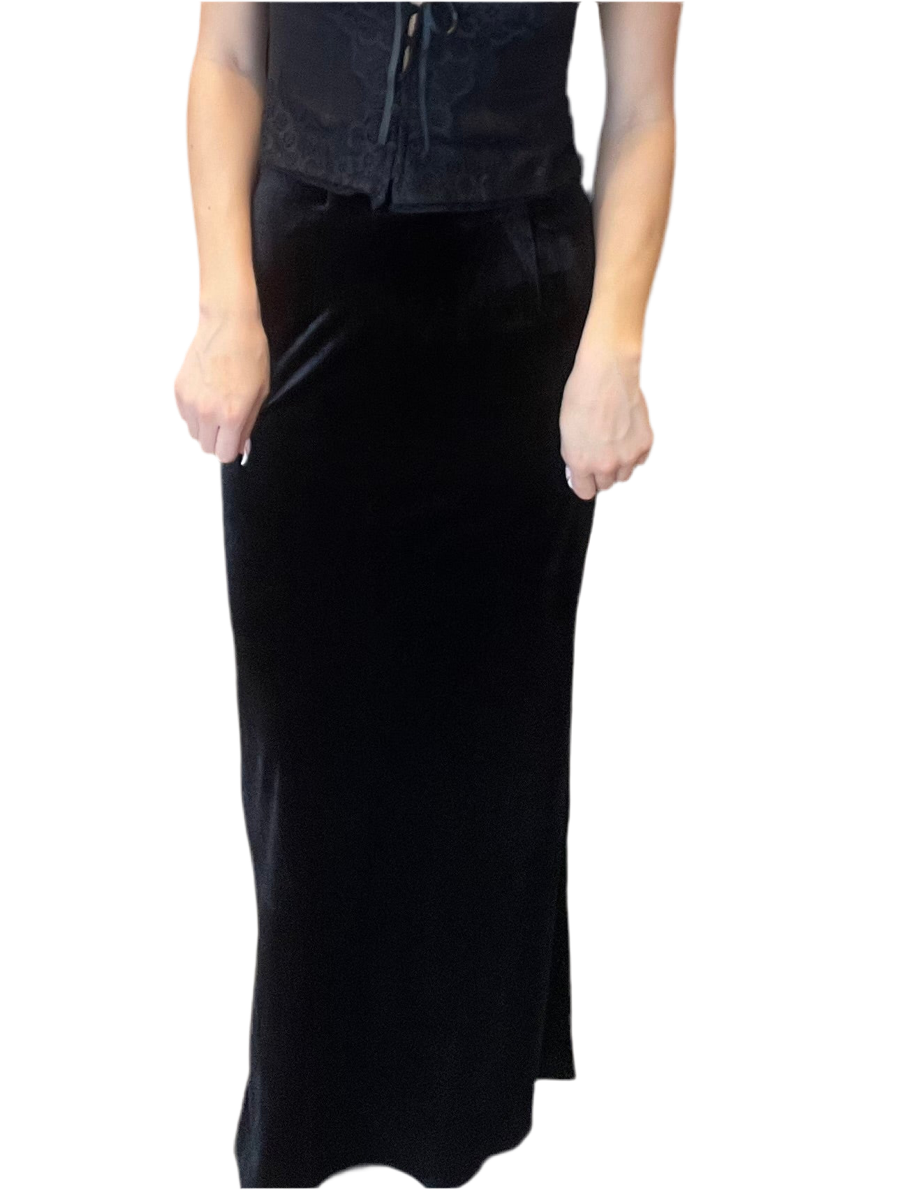 Date Night Velvet Midi Skirt