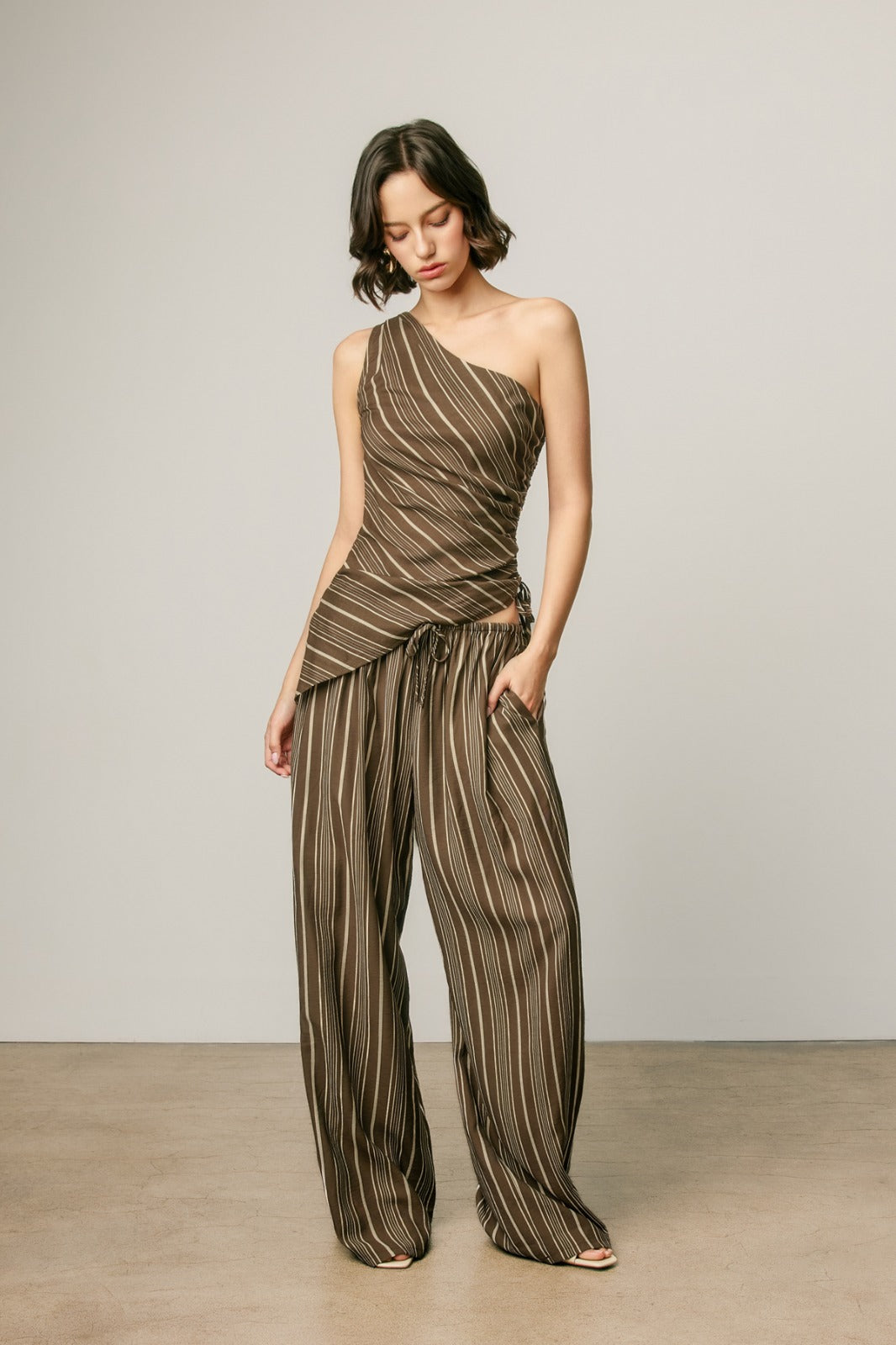 Morgan Striped Wide Leg Pull on Pants