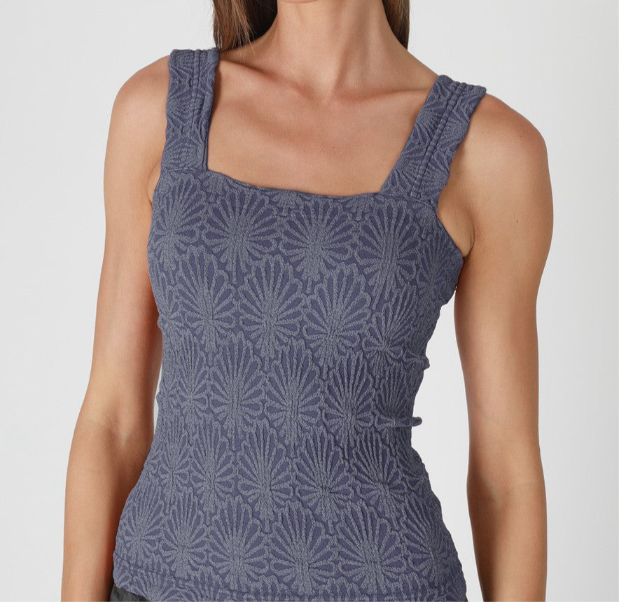 The Paloma Lace Textured Tank