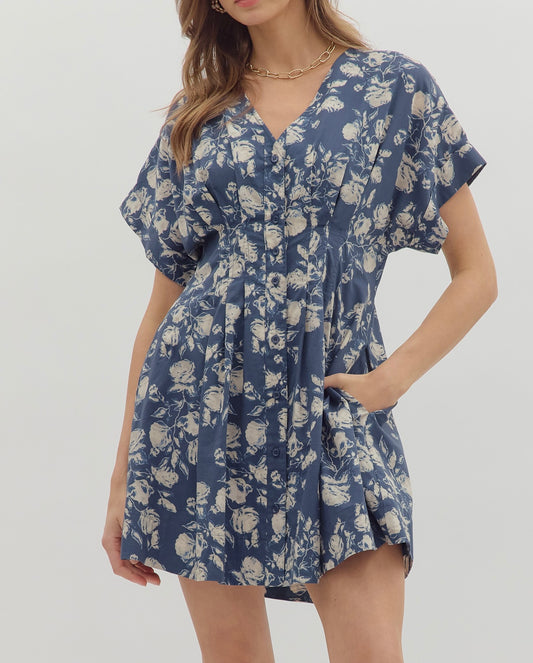 Annette Short Sleeve Floral Dress