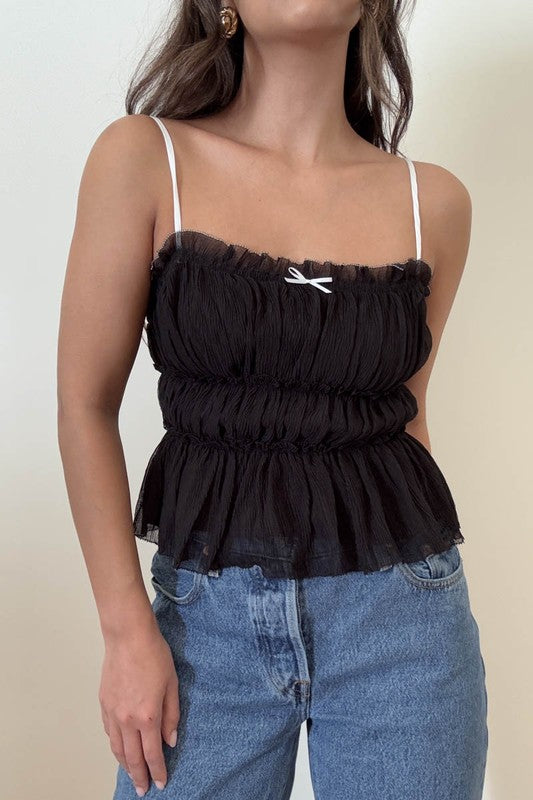 Lena Crinkled Chiffon Cami