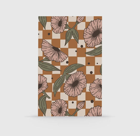 Checks and Flowers Classic Layflat Journal Notebook