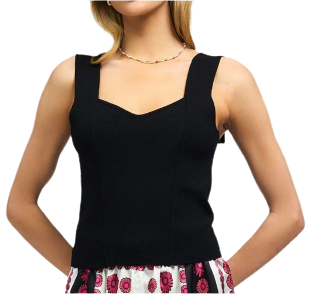 Jade Sleeveless  Knit Top