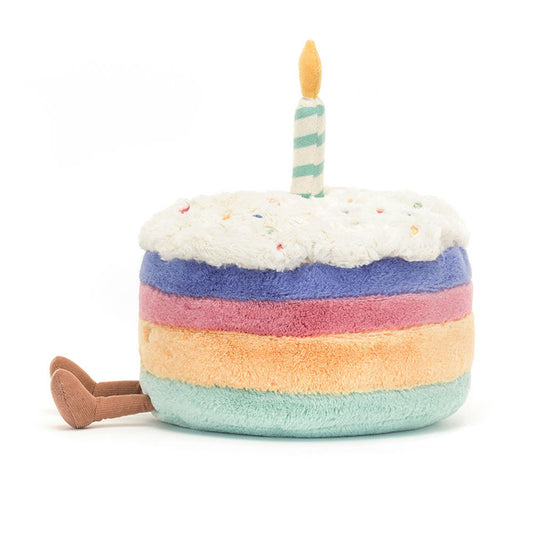 Amuseables Rainbow Birthday Cake By Jellycat