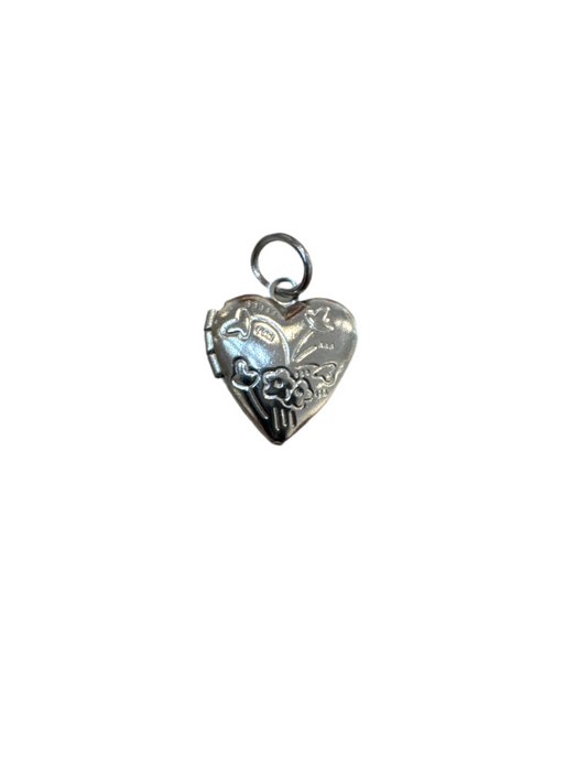 Heart Locket Silver Charm