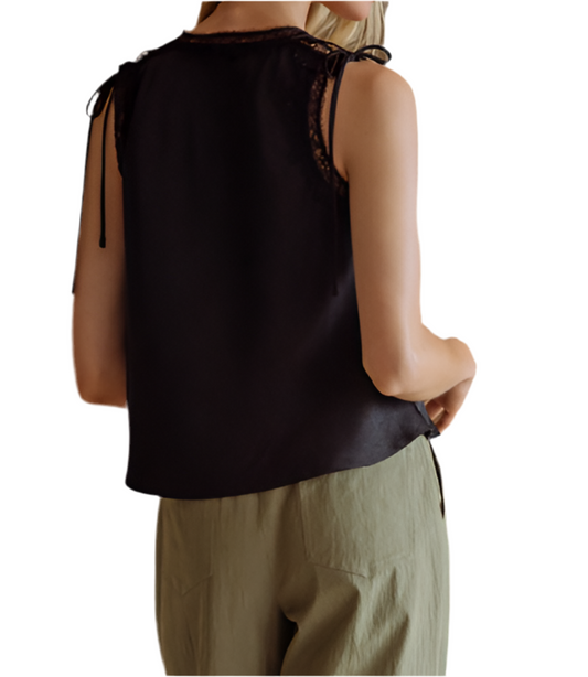 Gigi Black Sleeveless Cami Top
