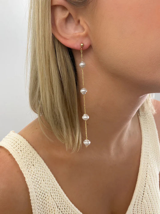 Aura Pearl Drop Earrings