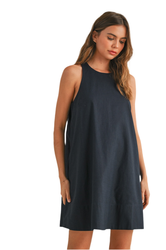 Clair Sleeveless A Line Dress With Pockets