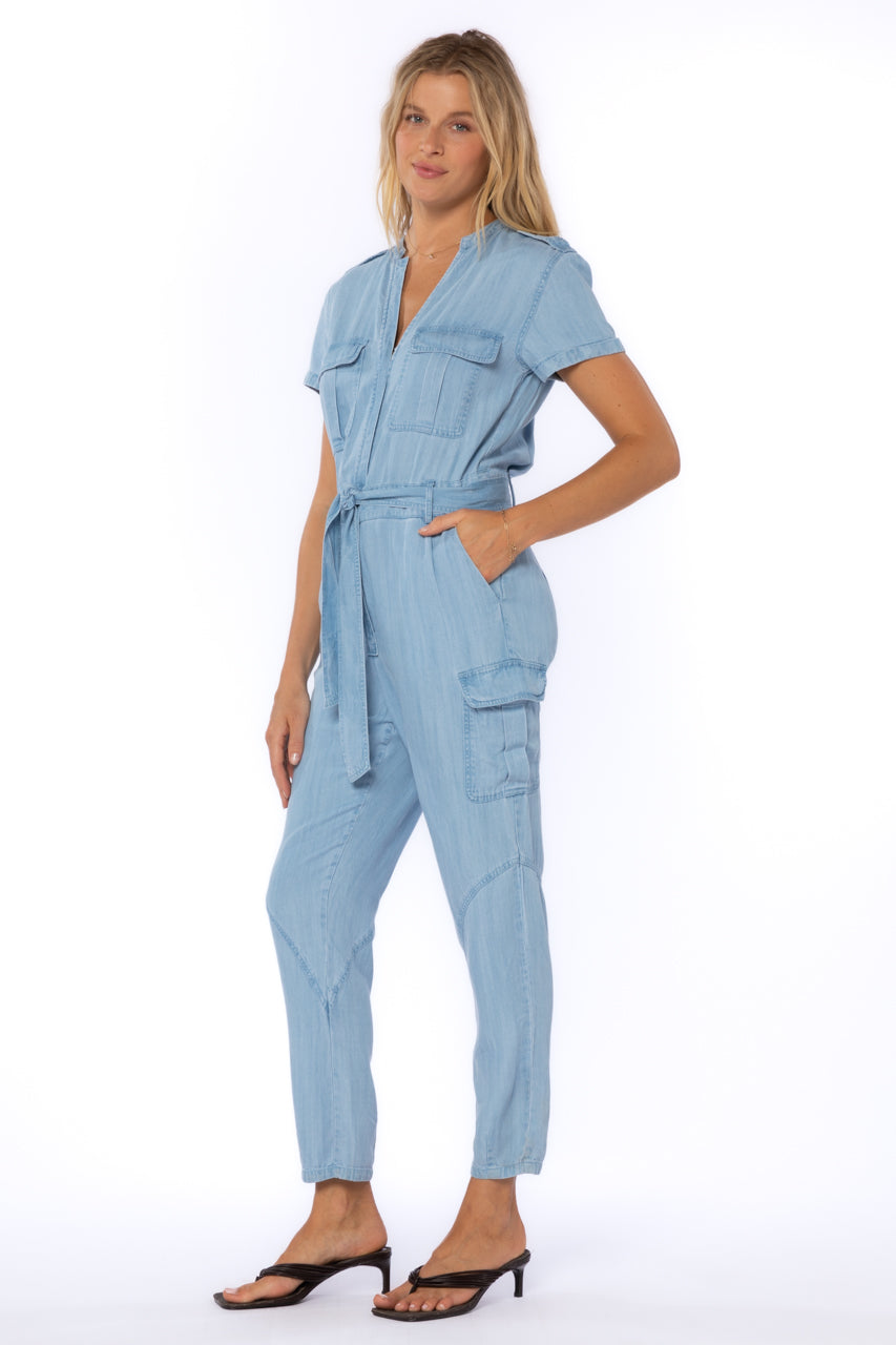 GREYSON BLUE JUMPSUIT BY VELVET HEART