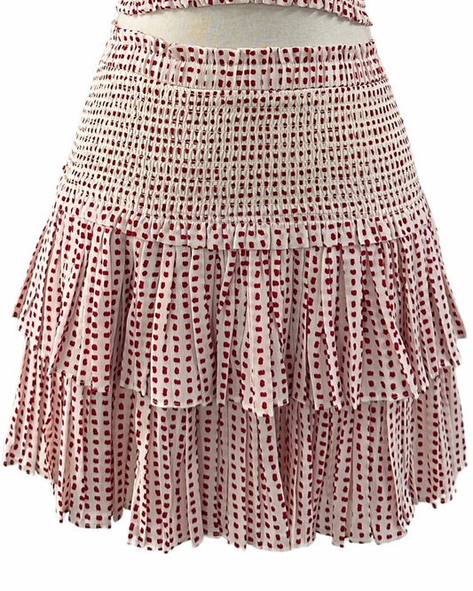 Kalani Two Tier Ruffle Ruffle Detail skirt  Lined