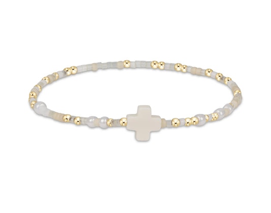 hope unwritten signature cross bracelet - call me on my shellphone