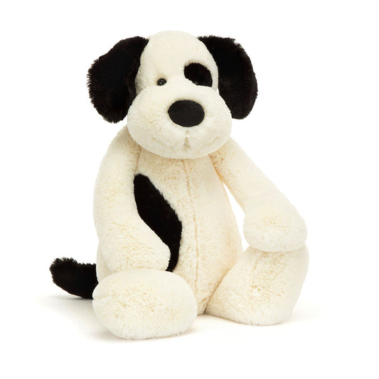 Bashful Black & Cream Puppy By Jellycat